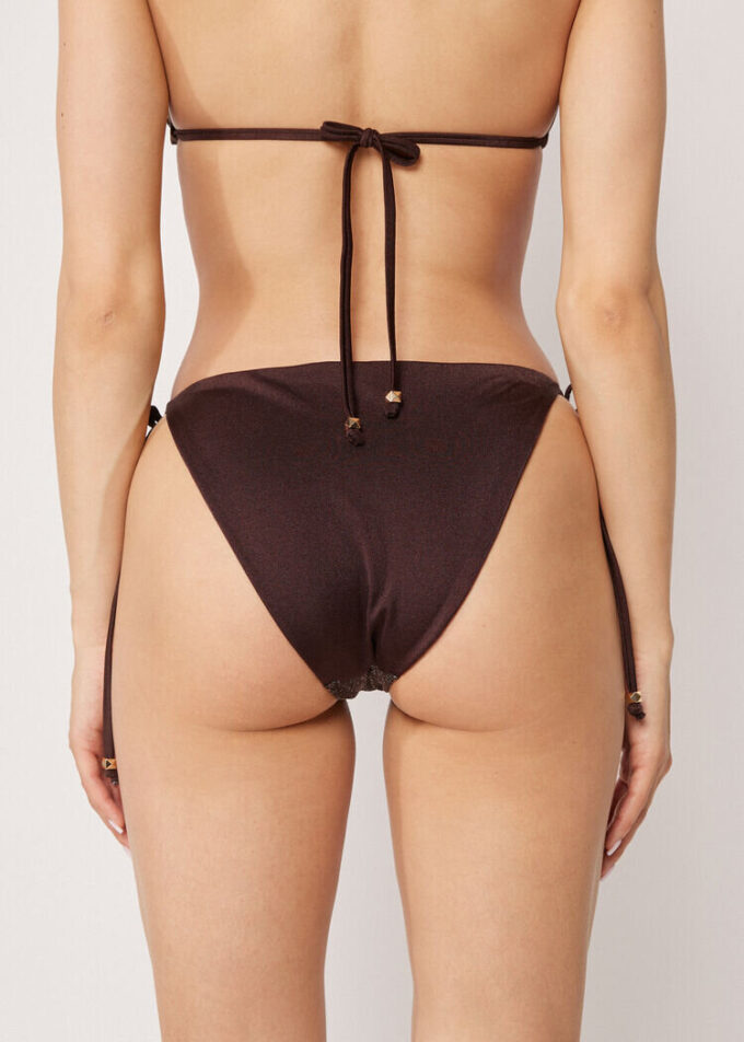 String-bikini-broekje Brown Glitter