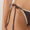 String-bikini-broekje met tweekleurig borduursel
