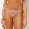 String-bikini-broekje van glanzend satijn