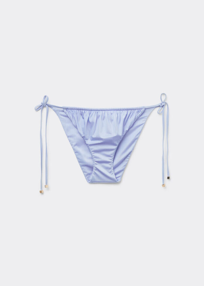 String-bikini-broekje van glanzend satijn