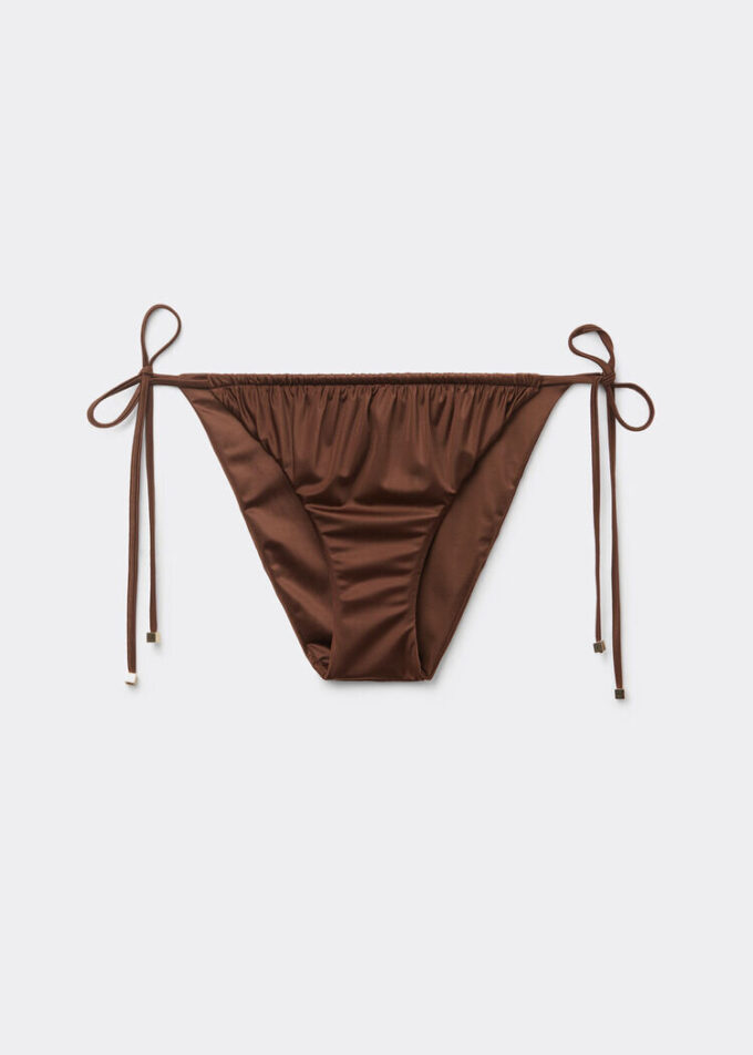 String-bikini-broekje van glanzend satijn