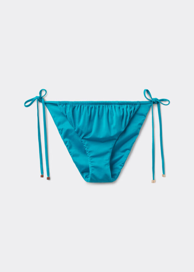 String-bikini-broekje van glanzend satijn