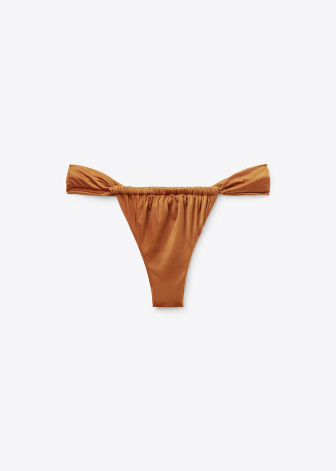 String Brazilian bikinibroekje Glanzend satijn