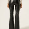 Thermal broek met uitlopende pijpen en gecoat effect