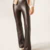 Thermal broek met uitlopende pijpen en gecoat effect