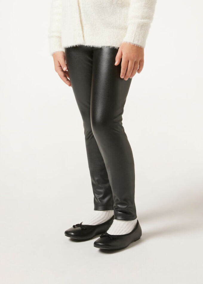 Thermal legging met Leather Effect voor meisjes