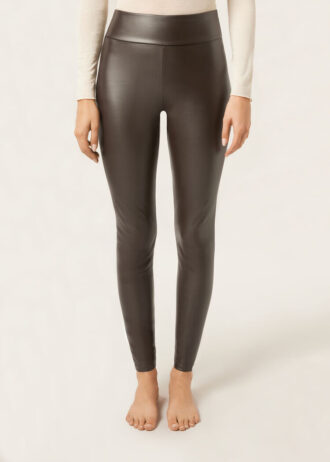 Thermal legging van imitatieleer