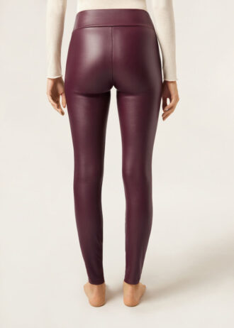 Thermal legging van imitatieleer