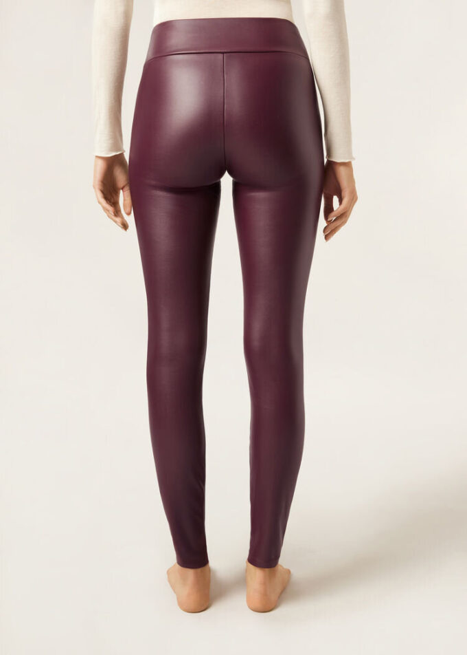 Thermal legging van imitatieleer