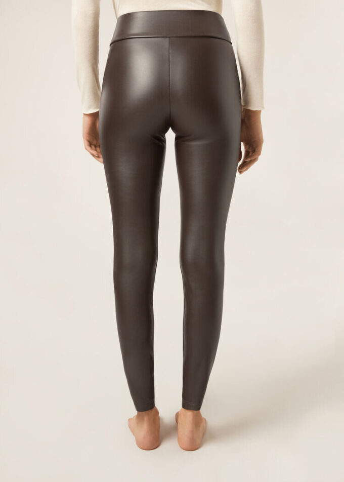 Thermal legging van imitatieleer