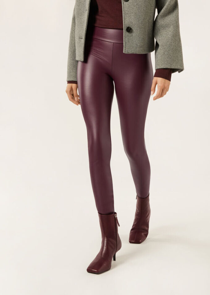 Thermal legging van imitatieleer