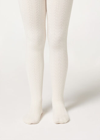 Thermal panty voor meisjes met kabelpatroon