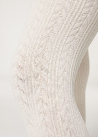 Thermal panty voor meisjes met kabelpatroon