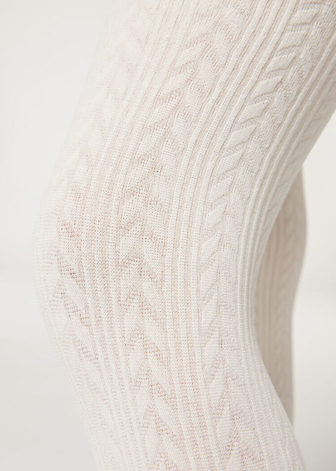 Thermal panty voor meisjes met kabelpatroon