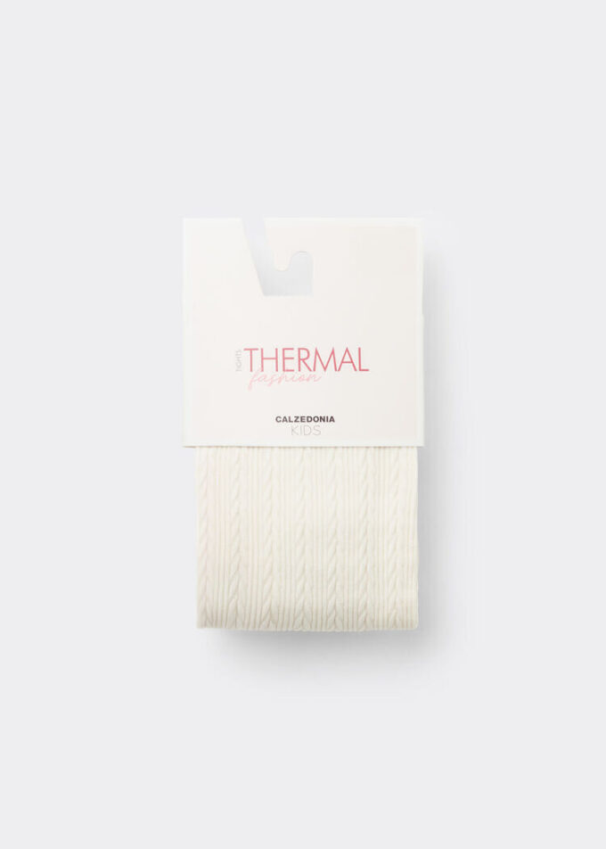 Thermal panty voor meisjes met kabelpatroon