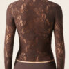 Top met bloemenkant