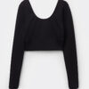 Top met lange mouwen en zachte stof