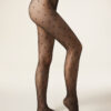 Transparante panty met hartjes