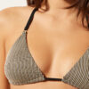 Triangel bikinitop met gouden strepen