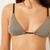 Triangel bikinitop met gouden strepen