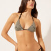 Triangel bikinitop met gouden strepen