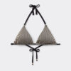 Triangel bikinitop met gouden strepen