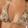 Triangel bikinitop met tropisch bladmotief