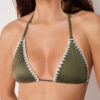 Triangel bikinitop met verfijnde glans