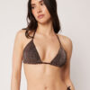 Triangel bikinitops Brown Glitter