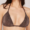 Triangel bikinitops Brown Glitter
