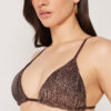 Triangel bikinitops Brown Glitter