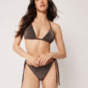 Triangel bikinitops Brown Glitter