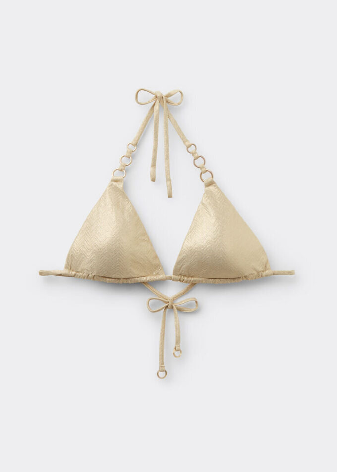Triangel bikinitops Gold Waves