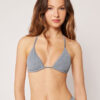 Triangel bikinitops met metallic glans