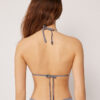 Triangel bikinitops met metallic glans