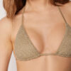 Triangel bikinitops met metallic glans