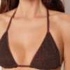 Triangel bikinitops met metallic glans