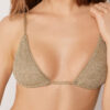 Triangel bikinitops met metallic glans
