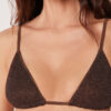 Triangel bikinitops met metallic glans
