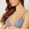 Triangel bikinitops met metallic glans