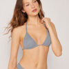 Triangel bikinitops met metallic glans