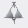 Triangel bikinitops met metallic glans