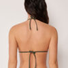 Triangel bikinitops met pailletten en netstof