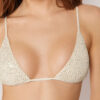 Triangel bikinitops met pailletten en netstof