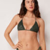 Triangel bikinitops met pailletten en netstof
