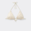 Triangel bikinitops met pailletten en netstof