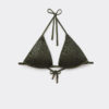 Triangel bikinitops met pailletten en netstof