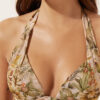 Triangel bikinitops met tropisch bladmotief