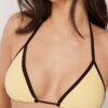 Triangel bikinitops met tweekleurige bies