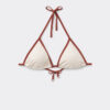 Triangel bikinitops met tweekleurige bies